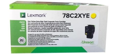 Lexmark Toner 78C2XYE Yellow Lexmark Toner 78C2XYE Yellow