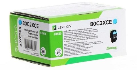 Lexmark Toner 80C2XCE Cyan Lexmark Toner 80C2XCE Cyan
