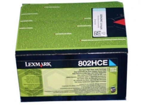 Lexmark Toner 80C2HCE Cyan Lexmark Toner 80C2HCE Cyan