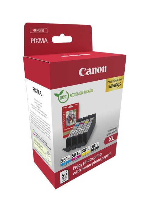 Canon 2052C006 - Zestaw tuszy XL - Cyjan, Magenta, Żółty - 8.3 ml każdy - 4 sztuki - Pakiet promocyjny zdjęć Canon 2052C006 - Zestaw tuszy XL - Cyjan, Magenta, Żółty - 8.3 ml każdy - 4 sztuki - Pakiet promocyjny zdjęć