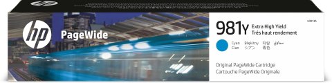 HP Oryginalny błękitny wkład atramentowy 981Y PageWide o bardzo dużej pojemności HP Oryginalny błękitny wkład atramentowy 981Y PageWide o bardzo dużej pojemności