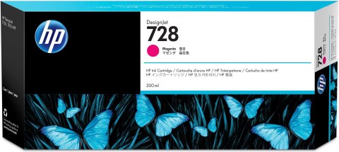 HP Wkład z atramentem purpurowym DesignJet 728 o pojemności 300 ml HP Wkład z atramentem purpurowym DesignJet 728 o pojemności 300 ml