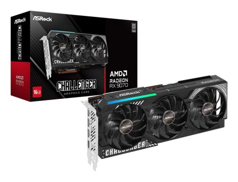 Karta graficzna ASRock Challenger AMD Radeon RX 9070 AMD 16 GB Karta graficzna ASRock Challenger AMD Radeon RX 9070 AMD 16 GB