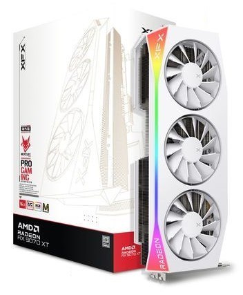Karta graficzna XFX RX 9070XT Mercury Magnetic Air RGB Gaming 16 GB OC Biały detaliczny - 16,384 MB - GDDR6 Karta graficzna XFX RX 9070XT Mercury Magnetic Air RGB Gaming 16 GB OC Biały detaliczny - 16,384 MB - GDDR6