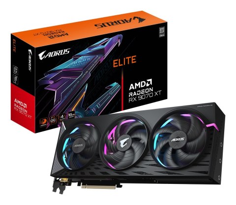 Karta graficzna Gigabyte Radeon RX 9070 XT AORUS ELITE 16GB (GV-R9070XTAORUS E-16GD) Karta graficzna Gigabyte Radeon RX 9070 XT AORUS ELITE 16GB (GV-R9070XTAORUS E-16GD)