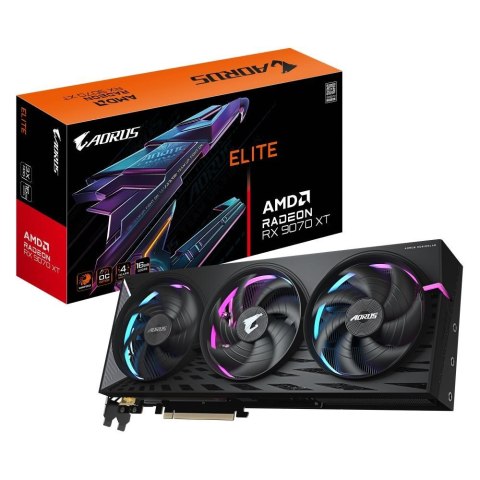 Karta graficzna Gigabyte Radeon RX 9070 XT AORUS ELITE 16GB (GV-R9070XTAORUS E-16GD) Karta graficzna Gigabyte Radeon RX 9070 XT AORUS ELITE 16GB (GV-R9070XTAORUS E-16GD)