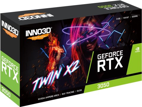 Karta graficzna INNO3D GeForce RTX 3050 TWIN X2 8GB GDDR6 Karta graficzna INNO3D GeForce RTX 3050 TWIN X2 8GB GDDR6