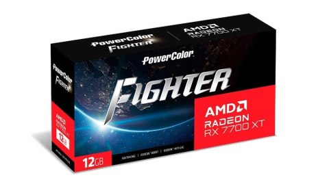 Karta graficzna PowerColor Radeon RX 7700 XT Fighter 12GB OC GDDR6 Karta graficzna PowerColor Radeon RX 7700 XT Fighter 12GB OC GDDR6