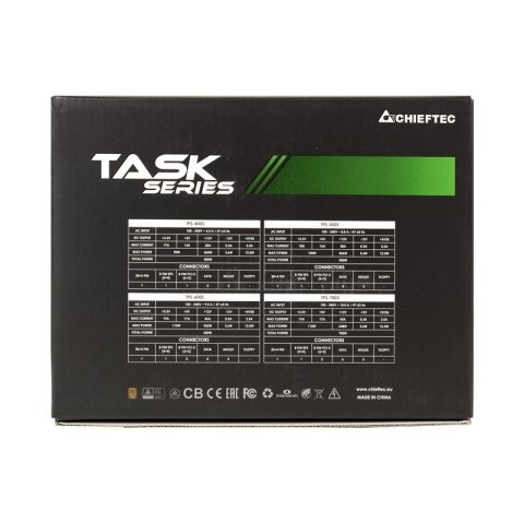 Chieftec Task TPS-700S moduł zasilaczy 700 W 20+4 pin ATX ATX Czarny Chieftec Task TPS-700S moduł zasilaczy 700 W 20+4 pin ATX ATX Czarny