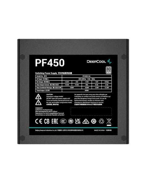 DeepCool PF450 moduł zasilaczy 450 W 20+4 pin ATX ATX Czarny DeepCool PF450 moduł zasilaczy 450 W 20+4 pin ATX ATX Czarny