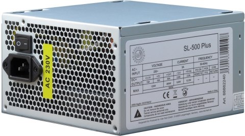 Inter-Tech SL-500 Plus moduł zasilaczy 500 W 20+4 pin ATX ATX Srebrny Inter-Tech SL-500 Plus moduł zasilaczy 500 W 20+4 pin ATX ATX Srebrny