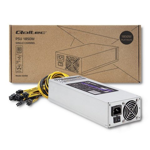 QOLTEC ZASILACZ PCI-E 1850W | 80 PLUS PLATINUM | GAMING MINER QOLTEC ZASILACZ PCI-E 1850W | 80 PLUS PLATINUM | GAMING MINER