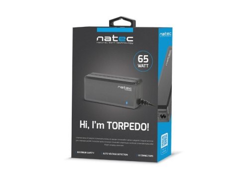 ZASILACZ ŁADOWARKA NATEC TORPEDO UNI-70 70W DO LAPTOPÓW ZASILACZ ŁADOWARKA NATEC TORPEDO UNI-70 70W DO LAPTOPÓW