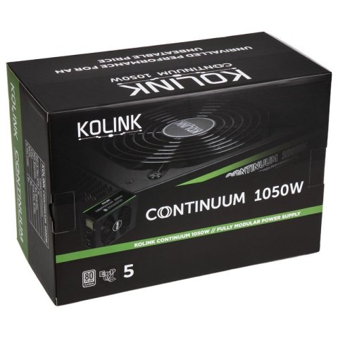 Zasilacz Kolink Continuum 1050W modułowy 20+4 pin ATX Czarny Zasilacz Kolink Continuum 1050W modułowy 20+4 pin ATX Czarny