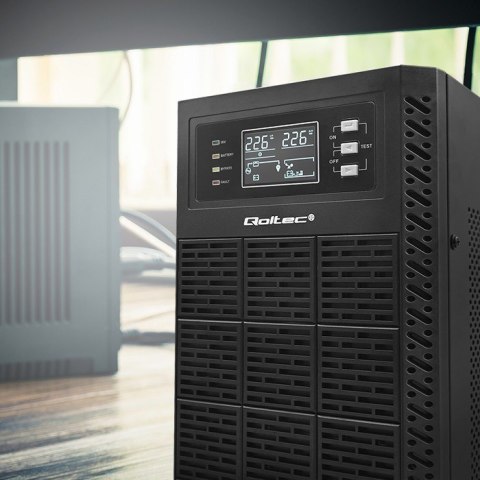 QOLTEC ZASILACZ AWARYJNY UPS 10KVA | 10000W | POWER FACTOR 1.0 | LCD | EPO | USB | ON-LINE QOLTEC ZASILACZ AWARYJNY UPS 10KVA | 10000W | POWER FACTOR 1.0 | LCD | EPO | USB | ON-LINE