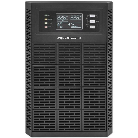 QOLTEC ZASILACZ AWARYJNY UPS 3KVA | 3000W | POWER FACTOR 1.0 | LCD | EPO | USB | ON-LINE QOLTEC ZASILACZ AWARYJNY UPS 3KVA | 3000W | POWER FACTOR 1.0 | LCD | EPO | USB | ON-LINE