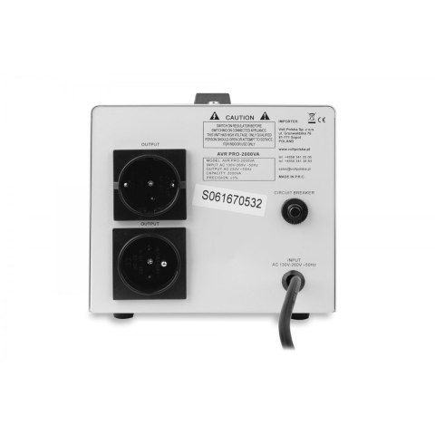 Stabilizator napięcia AVR PRO 2000VA 3% SERVO Stabilizator napięcia AVR PRO 2000VA 3% SERVO