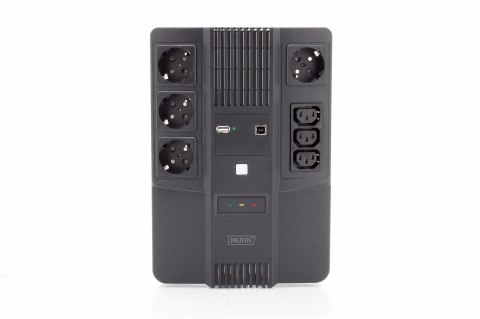 UPS UPS Line-Interactive 600VA/360WAVR 4xSCHUKO 3xIEC C13 1xUSB A 1x USB B RJ45 UPS UPS Line-Interactive 600VA/360WAVR 4xSCHUKO 3xIEC C13 1xUSB A 1x USB B RJ45