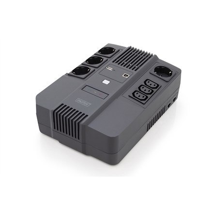 UPS UPS Line-Interactive 800VA/480WAVR 4xSCHUKO 3xIEC C13 1xUSB A 1x USB B RJ45 UPS UPS Line-Interactive 800VA/480WAVR 4xSCHUKO 3xIEC C13 1xUSB A 1x USB B RJ45