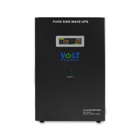 Zasilacz awaryjny VOLT Polska UPS SINUS 800 + 55Ah (500/800W) 3SR800WA55 Zasilacz awaryjny VOLT Polska UPS SINUS 800 + 55Ah (500/800W) 3SR800WA55