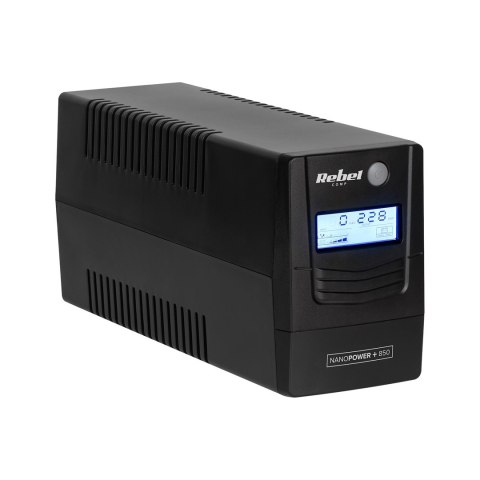 Zasilacz awaryjny komputerowy UPS REBEL Nanopower PLUS 850 ( OFFLINE, 850VA / 48 Zasilacz awaryjny komputerowy UPS REBEL Nanopower PLUS 850 ( OFFLINE, 850VA / 48