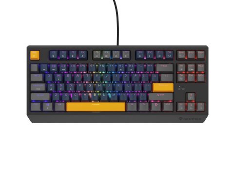 GENESIS THOR 230 TKL klawiatura Gaming USB + RF Wireless + Bluetooth QWERTY Czarny, Niebieski, Szary, Pomarańczowy GENESIS THOR 230 TKL klawiatura Gaming USB + RF Wireless + Bluetooth QWERTY Czarny, Niebieski, Szary, Pomarańczowy