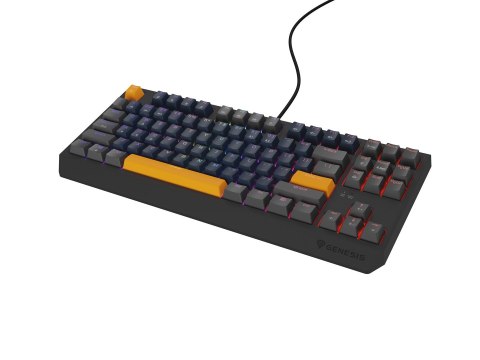 GENESIS THOR 230 TKL klawiatura Gaming USB + RF Wireless + Bluetooth QWERTY Czarny, Niebieski, Szary, Pomarańczowy GENESIS THOR 230 TKL klawiatura Gaming USB + RF Wireless + Bluetooth QWERTY Czarny, Niebieski, Szary, Pomarańczowy