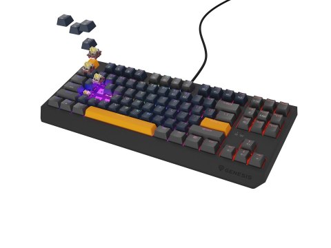 GENESIS THOR 230 TKL klawiatura Gaming USB + RF Wireless + Bluetooth QWERTY Czarny, Niebieski, Szary, Pomarańczowy GENESIS THOR 230 TKL klawiatura Gaming USB + RF Wireless + Bluetooth QWERTY Czarny, Niebieski, Szary, Pomarańczowy
