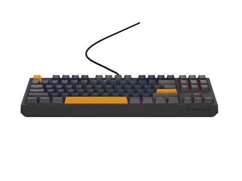 GENESIS THOR 230 TKL klawiatura Gaming USB + RF Wireless + Bluetooth QWERTY Czarny, Niebieski, Szary, Pomarańczowy GENESIS THOR 230 TKL klawiatura Gaming USB + RF Wireless + Bluetooth QWERTY Czarny, Niebieski, Szary, Pomarańczowy