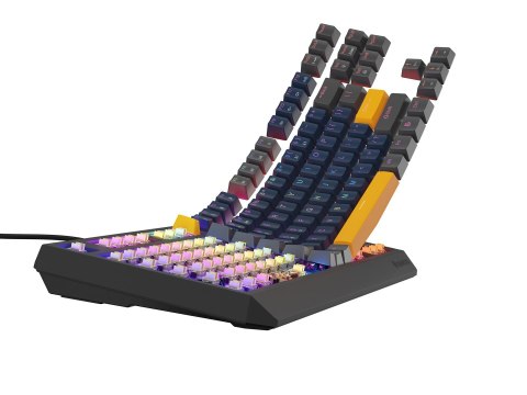 GENESIS THOR 230 TKL klawiatura Gaming USB + RF Wireless + Bluetooth QWERTY Czarny, Niebieski, Szary, Pomarańczowy GENESIS THOR 230 TKL klawiatura Gaming USB + RF Wireless + Bluetooth QWERTY Czarny, Niebieski, Szary, Pomarańczowy