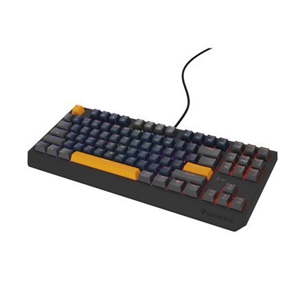 GENESIS THOR 230 TKL klawiatura Gaming USB + RF Wireless + Bluetooth QWERTY Czarny, Niebieski, Szary, Pomarańczowy GENESIS THOR 230 TKL klawiatura Gaming USB + RF Wireless + Bluetooth QWERTY Czarny, Niebieski, Szary, Pomarańczowy
