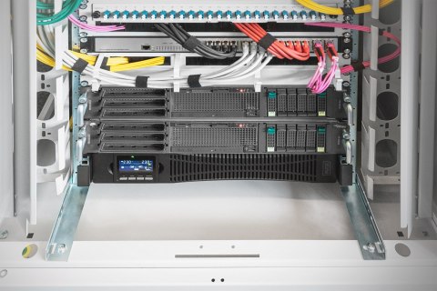 Zasilacz awaryjny UPS Online Rack 19" LCD 3kVA/3kW6x12V/9Ah 8xC13 1xC19/C20 USB RS232 RJ45 GŁ.600mm Zasilacz awaryjny UPS Online Rack 19" LCD 3kVA/3kW6x12V/9Ah 8xC13 1xC19/C20 USB RS232 RJ45 GŁ.600mm