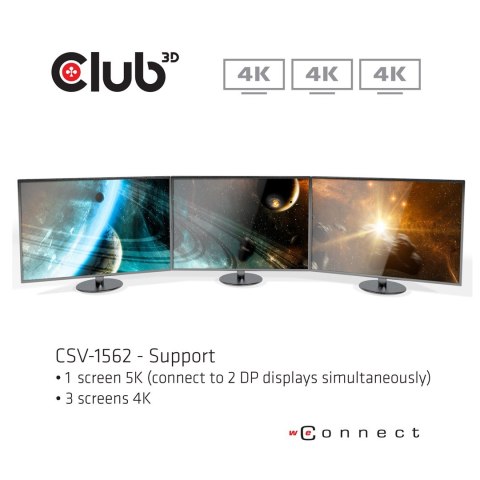 CLUB3D CSV-1562 stacja dokująca Dokujący USB 3.2 Gen 1 (3.1 Gen 1) Type-C Czarny CLUB3D CSV-1562 stacja dokująca Dokujący USB 3.2 Gen 1 (3.1 Gen 1) Type-C Czarny