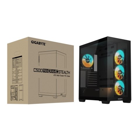 GIGABYTE C500 PANORAMIC STEALTH Midi Tower Czarny