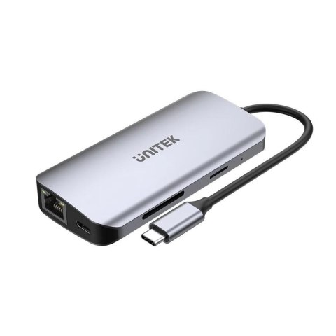 UNITEK AKTYWNY HUB USB-C 2X HDMI 4K, RJ45, PD 100W UNITEK AKTYWNY HUB USB-C 2X HDMI 4K, RJ45, PD 100W