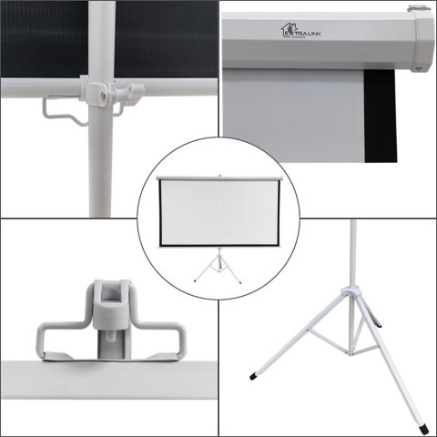 Extralink Ekran projekcyjny Projection Screen 100" 16:9, 220x125cm, PVC, pół-automatyczne zwijanie Extralink Ekran projekcyjny Projection Screen 100" 16:9, 220x125cm, PVC, pół-automatyczne zwijanie