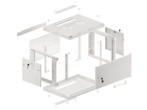 LANBERG SZAFA WISZĄCA RACK 19" 6U 600X450 DRZWI METALOWE SZARA (FLAT PACK) WF01-6406-00S LANBERG SZAFA WISZĄCA RACK 19" 6U 600X450 DRZWI METALOWE SZARA (FLAT PACK) WF01-6406-00S
