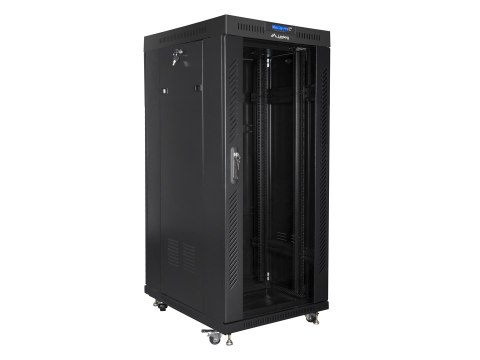 SZAFA INSTALACYJNA RACK STOJĄCA 19" 27U 800X1200 CZARNA DRZWI SZKLANE LCD LANBERG (FLAT PACK) SZAFA INSTALACYJNA RACK STOJĄCA 19" 27U 800X1200 CZARNA DRZWI SZKLANE LCD LANBERG (FLAT PACK)