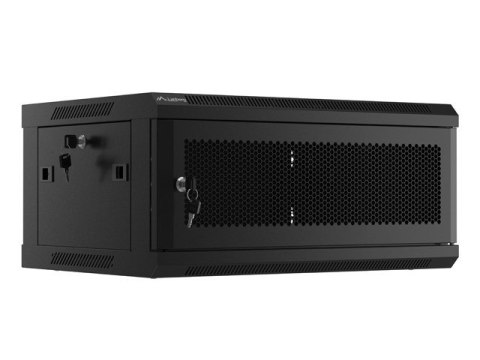 SZAFA INSTALACYJNA RACK WISZĄCA 19" 4U 600X450 CZARNA DRZWI PERFOROWANE LANBERG (FLAT PACK) SZAFA INSTALACYJNA RACK WISZĄCA 19" 4U 600X450 CZARNA DRZWI PERFOROWANE LANBERG (FLAT PACK)
