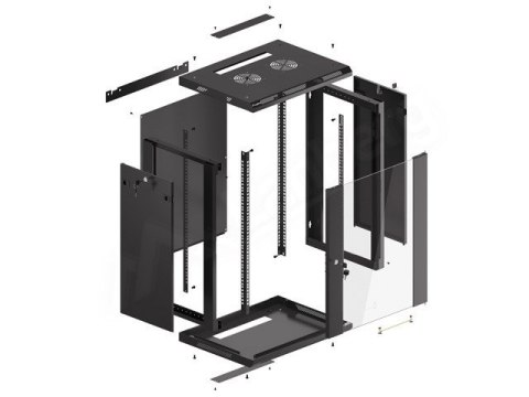 Szafa Rack Lanberg WF01-6415-10B (770mm / 600mm / 450 mm; wisząca; czarny) Szafa Rack Lanberg WF01-6415-10B (770mm / 600mm / 450 mm; wisząca; czarny)