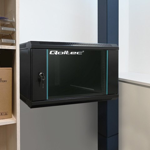 Szafa wisząca QOLTEC RACK 19" 6U 600X370X600 czarna Szafa wisząca QOLTEC RACK 19" 6U 600X370X600 czarna