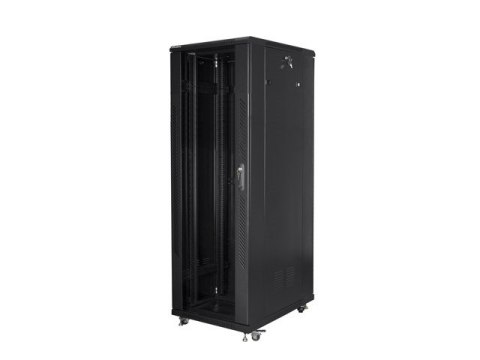 Szafy jednosekcyjna, zamykana na zamek Lanberg FF01-8847-12B (47U; 19'' / 800mm / 800 mm; stojąca; Pełne, Szklane; 800 kg; kolor Szafy jednosekcyjna, zamykana na zamek Lanberg FF01-8847-12B (47U; 19'' / 800mm / 800 mm; stojąca; Pełne, Szklane; 800 kg; kolor