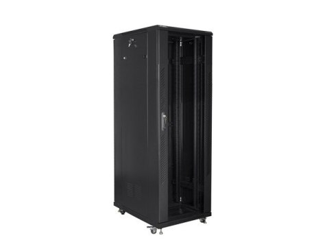 Szafy jednosekcyjna, zamykana na zamek Lanberg FF01-8847-12B (47U; 19'' / 800mm / 800 mm; stojąca; Pełne, Szklane; 800 kg; kolor Szafy jednosekcyjna, zamykana na zamek Lanberg FF01-8847-12B (47U; 19'' / 800mm / 800 mm; stojąca; Pełne, Szklane; 800 kg; kolor