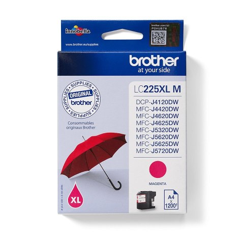 Brother LC-225XLM nabój z tuszem 1 szt. Oryginalny Purpurowy Brother LC-225XLM nabój z tuszem 1 szt. Oryginalny Purpurowy