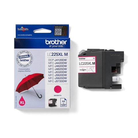 Brother LC-225XLM nabój z tuszem 1 szt. Oryginalny Purpurowy Brother LC-225XLM nabój z tuszem 1 szt. Oryginalny Purpurowy