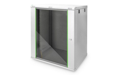 Digitus Szafa sieciowa wisząca DYNAmic 19" 16U rack 600x450, drzwi szyba, szary, niedzielona, złożona, 60kg