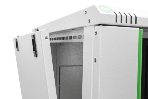 Digitus Szafa sieciowa wisząca DYNAmic 19" 16U rack 600x450, drzwi szyba, szary, niedzielona, złożona, 60kg