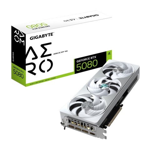 GIGABYTE GeForce RTX 5080 AERO OC SFF 16G NVIDIA 16 GB GDDR7 GIGABYTE GeForce RTX 5080 AERO OC SFF 16G NVIDIA 16 GB GDDR7