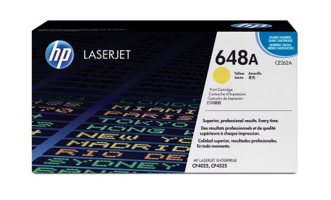 HP 648A oryginalny wkład z żółtym tonerem LaserJet HP 648A oryginalny wkład z żółtym tonerem LaserJet