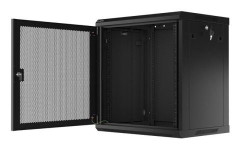 SZAFA INSTALACYJNA RACK WISZĄCA 19" 12U 600X450 CZARNA DRZWI PERFOROWANE LANBERG (FLAT PACK) SZAFA INSTALACYJNA RACK WISZĄCA 19" 12U 600X450 CZARNA DRZWI PERFOROWANE LANBERG (FLAT PACK)